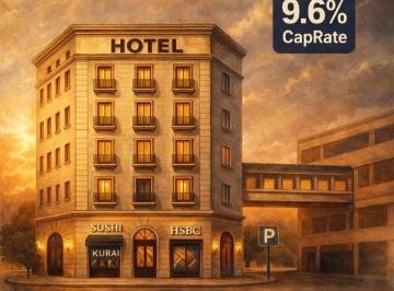 Edificio · 11920m² · 45 Recámaras · 196 Estacionamientos · Hotel en Venta con Caprate del 9.6%