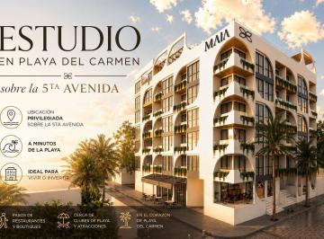 Departamento · 39m² · 1 Recámara · Estudio en Preventa | en La 5ta Av | Rooftop y Amenidades