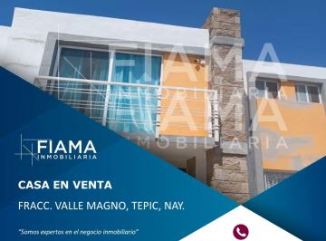 Casa de 4 habitaciones, Tepic · Casa en Venta Fracc. Valle Magno, Tepic, Nayarit.