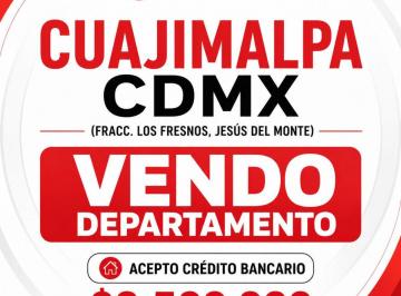 Departamento de 2 habitaciones, Cuajimalpa de Morelos · Departamento en Venta Jesús del Monte Cuajimalpa | 2 Recámaras | 2 Estacionamientos | Cerca Santa Fe