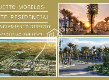 INVIERTE EN TIERRA · Oportunidad de Inversión! Terreno Residencial en Venta. Puerto Morelos. Financiamiento Directo.