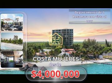 Departamento · 83m² · 1 Recámara · 1 Estacionamiento · Departamento en Venta Ubicado en Cancun Frente Al Mar