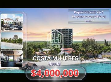 Departamento · 83m² · 1 Recámara · 1 Estacionamiento · Departamento en Venta Ubicado en Cancun Frente Al Mar