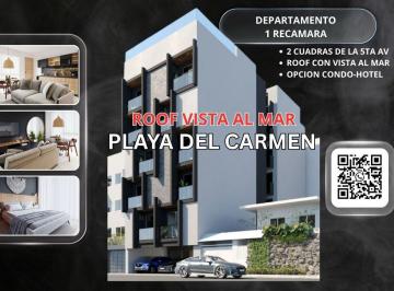 Departamento · 40m² · 1 Recámara · 1 Estacionamiento · Estudio Ubicado en Playa del Carmen a 3 Minutos del Mar