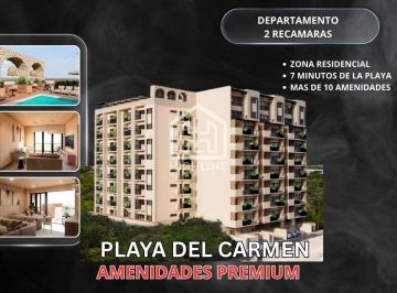 Departamento · 97m² · 2 Recámaras · 1 Estacionamiento · Departamento en Venta Ubicado en Playa del Carmen a 10 Min del Mar
