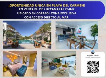 Departamento · 294m² · 2 Recámaras · 1 Estacionamiento · En Venta Departamento PH de 2 Recamaras Ubicado en Playa del Carmen Playacar a 50 m del Mar