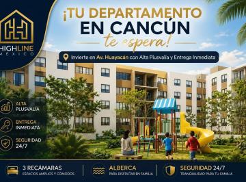 Departamento · 80m² · 3 Recámaras · 1 Estacionamiento · Tu Nuevo Departamento en Cancún: 3 Recámaras en Av Huayacán
