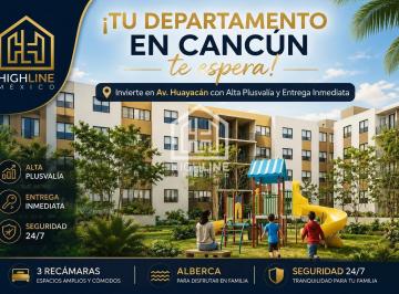 Departamento · 80m² · 3 Recámaras · 1 Estacionamiento · Tu Nuevo Departamento en Cancún: 3 Recámaras en Av Huayacán