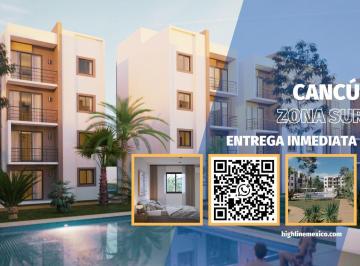 Departamento · 87m² · 2 Recámaras · 2 Estacionamientos · Departamento 2 Recámaras con Terraza en Cancún, Zona Sur. Alberca, Asadores, Gym. Preventa.