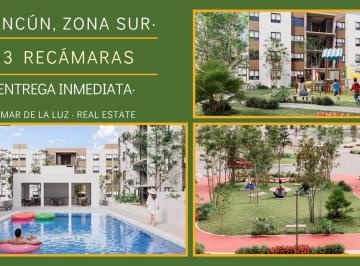 Departamento · 80m² · 3 Recámaras · 1 Estacionamiento · Lo Nuevo de Cancún! Departamento de 3 Recámaras, Entrega Inmediata. Zona Sur.