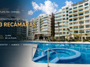Departamento · 116m² · 3 Recámaras · 1 Estacionamiento · Departamento de 3 Recámaras Playa del Carmen | a 12 Min de La Playa | Amenidades Tipo Resort