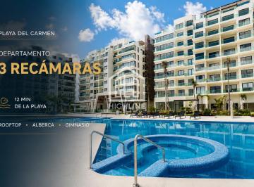 Departamento · 116m² · 3 Recámaras · 1 Estacionamiento · Departamento de 3 Recámaras Playa del Carmen | a 12 Min de La Playa | Amenidades Tipo Resort