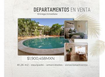Departamento · 81m² · 3 Recámaras · 1 Estacionamiento · Oferta Inigualable en Playa del Carmen 3 Recamaras - Entrega Inmediata