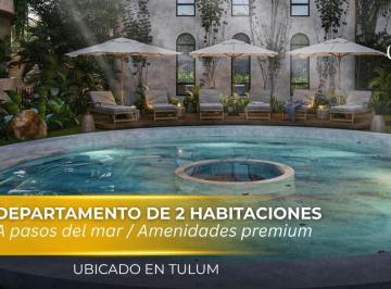 Departamento · 94ha · 2 Recámaras · 1 Estacionamiento · Departamento en Venta de 2 Habitaciones en Tulum a Pocos m de La Playa | Alberca y Gym