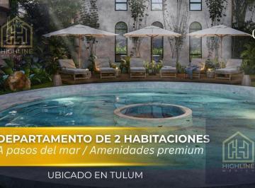 Departamento · 94ha · 2 Recámaras · 1 Estacionamiento · Departamento en Venta de 2 Habitaciones en Tulum a Pocos m de La Playa | Alberca y Gym