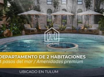 Departamento · 94ha · 2 Recámaras · 1 Estacionamiento · Departamento en Venta de 2 Habitaciones en Tulum a Pocos m de La Playa | Alberca y Gym