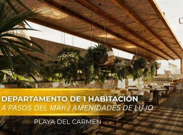 Departamento · 41ha · 1 Recámara · 1 Estacionamiento · Departamento Amueblado en Venta de 1 Habitación en Playa del Carmen | Alberca y Gym