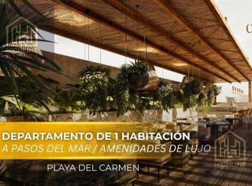 Departamento · 41ha · 1 Recámara · 1 Estacionamiento · Departamento Amueblado en Venta de 1 Habitación en Playa del Carmen | Alberca y Gym