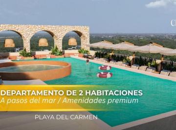 Departamento · 99ha · 2 Recámaras · 1 Estacionamiento · Departamento en Venta de 2 Recámaras en Playa del Carmen a m de La Playa | Alberca y Gimnasio
