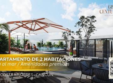 Departamento · 212ha · 2 Recámaras · 2 Estacionamientos · Departamento en Venta de 2 Habitaciones en Cancún | con Vista Al Mar, Alberca y Gym