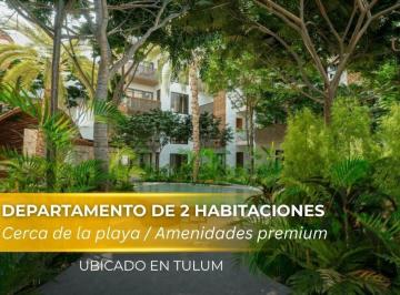Departamento · 93ha · 2 Recámaras · 1 Estacionamiento · Departamento en Venta de 2 Habitaciones en Tulum | a Pocos m de La Playa, Alberca y Gym