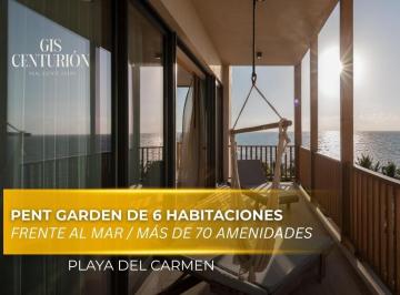 Departamento · 860ha · 6 Recámaras · 3 Estacionamientos · Pent - Garden en Venta de 6 Habitaciones en Playa del Carmen con Vista Al Mar | Alberca y Beach Club