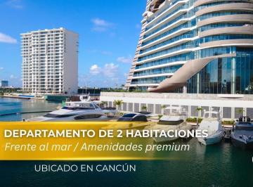 Departamento · 249ha · 2 Recámaras · 1 Estacionamiento · Departamento en Venta de 2 Habitaciones en Puerto Cancún con Vista Al Mar | Alberca y Spa