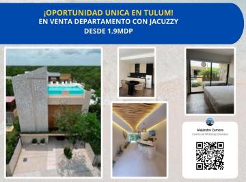 Departamento · 37m² · 1 Recámara · 1 Estacionamiento · Apartamento en Venta, Ubicado en Veleta Tulum a 5 Minutos del Mar