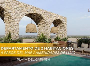 Departamento · 99m² · 2 Recámaras · 2 Estacionamientos · Departamento en Venta de 2 Recámaras en Playa del Carmen a m de La Playa | Alberca y Gimnasio