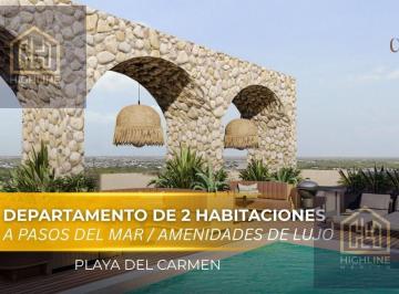 Departamento · 99m² · 2 Recámaras · 2 Estacionamientos · Departamento en Venta de 2 Recámaras en Playa del Carmen a m de La Playa | Alberca y Gimnasio