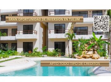 Departamento · 37m² · 1 Recámara · Departamento Estudio/ Tulum/ Equipado /entrega Inmediata/ Promocion Noviembre/ Apto Credito!