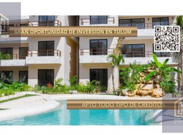 Departamento · 37m² · 1 Recámara · Departamento Estudio/ Tulum/ Equipado /entrega Inmediata/ Promocion Noviembre/ Apto Credito!