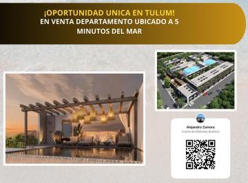Departamento · 34m² · 1 Recámara · 1 Estacionamiento · Estudio en Venta Ubicado en La Veleta Tulum, a 10 Minutos del Mar