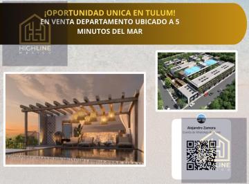 Departamento · 34m² · 1 Recámara · 1 Estacionamiento · Estudio en Venta Ubicado en La Veleta Tulum, a 10 Minutos del Mar