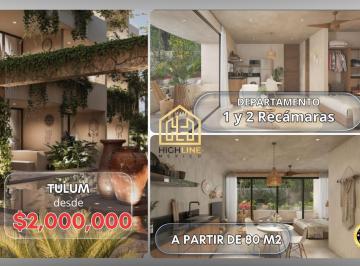 Departamento · 34m² · 1 Recámara · 1 Estacionamiento · Estudio en Venta Ubicado en La Veleta Tulum, a 10 Minutos del Mar