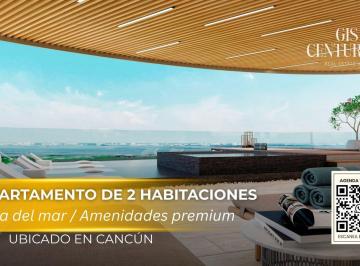Departamento · 100m² · 2 Recámaras · 1 Estacionamiento · Departamento en Venta de 2 Habitaciones en Cancún Cerca de La Playa | Alberca y Gimnasio