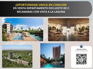 Departamento · 83m² · 2 Recámaras · 1 Estacionamiento · Departamento en Venta Ubicado en Cancun con Vista a La Laguna