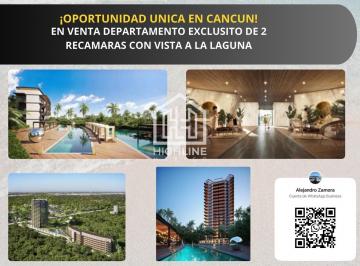 Departamento · 83m² · 2 Recámaras · 1 Estacionamiento · Departamento en Venta Ubicado en Cancun con Vista a La Laguna