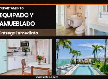 Departamento · 58m² · 1 Recámara · Departamento 1 Recámara con Balcón Amueblado y Equipado en Playa del Carmen. Entrega Inmediata