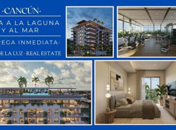 Departamento · 144m² · 2 Recámaras · 2 Estacionamientos · Exclusivo Departamento de 2 Recámaras con Terraza en Centro de Cancún. Vista a La Laguna y Al Mar.