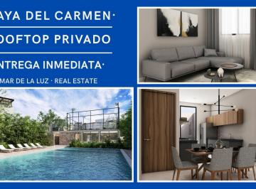 Casa · 123m² · 3 Recámaras · 2 Estacionamientos · Casa de 3 Recámaras con Rooftop Privado en Playa del Carmen. Preventa. Zona Residencial.