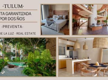 Casa · 91m² · 2 Recámaras · 1 Estacionamiento · Departamento de 2 Recámaras Amueblado y Equipado con Plunge Pool. Tulum.