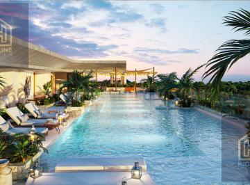 Departamento · 50m² · 1 Recámara · 1 Estacionamiento · En Venta Departamento en Tulum de 1 Habitación con Alberca y Asoleadero