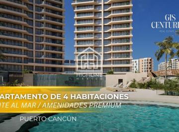 Departamento · 303m² · 4 Recámaras · 1 Estacionamiento · Departamento en Preventa de 4 Habitaciones en Puerto Cancún a Pocos m del Mar | Spa y Alberca