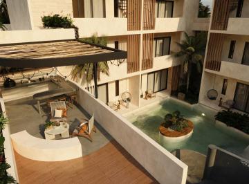 Departamento · 63m² · 1 Recámara · 1 Estacionamiento · Departamento en Venta en Tulum 1 Habitación con Unidades 100% Eléctricas y Bar Lounge