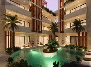 Departamento · 63m² · 1 Recámara · 1 Estacionamiento · Departamento en Venta en Tulum 1 Habitación con Unidades 100% Eléctricas y Bar Lounge