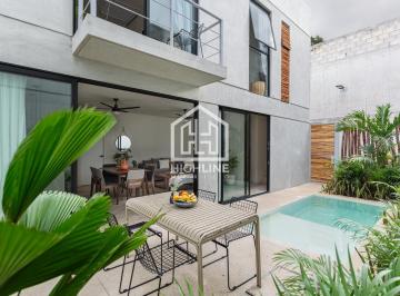 Villa · 247m² · 3 Recámaras · 2 Estacionamientos · Villa en Tulum 3 Recamaras a 8 Min de Zona Hotelera, con Piscina Privada, Gym, Club de Playa