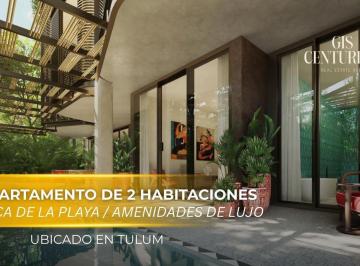 Departamento · 141m² · 2 Recámaras · Departamento Lujoso de 2 Habitaciones a Pasos del Mar en Tulum| con Rooftop y Alberca Privada