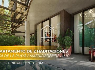 Departamento · 141m² · 2 Recámaras · Departamento Lujoso de 2 Habitaciones a Pasos del Mar en Tulum| con Rooftop y Alberca Privada