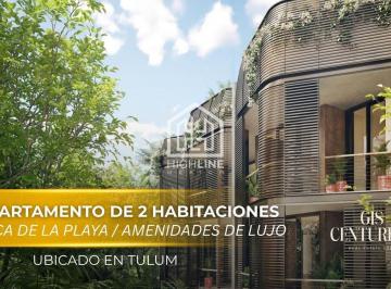 Departamento · 172m² · 2 Recámaras · 1 Estacionamiento · Departamento Lujoso de 2 Habitaciones a Pasos del Mar en Tulum| con Rooftop y Alberca